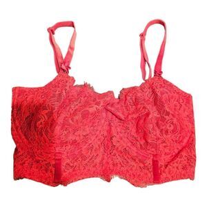 VICTORIA'S SECRET Dream Angels Red Lace Push-Up Bra- Size 34DDD‎